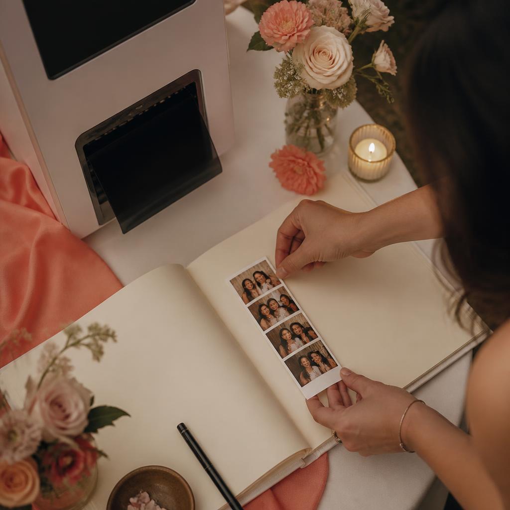 Guestbook Keepsake — A lifestyle view of a print becoming part of a guestbook.